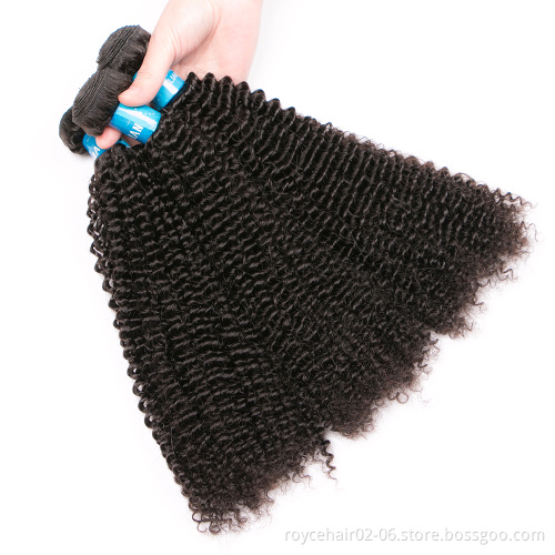 Cheap Good Quality Free Sample Virgin Remy Brazilian Hair Weave Kinky Baby Curl Bundles with Lace Frontal 360 Closure